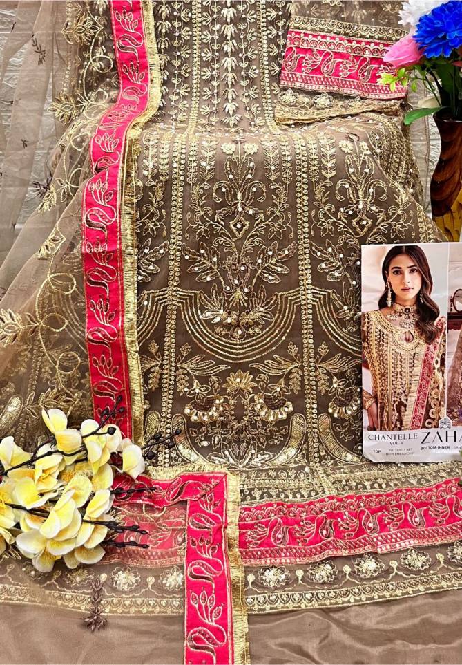Chantelle Vol 3 By Zaha Heavy Pakistani Suits Catalog